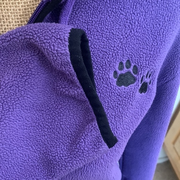 Purple Fleece Full Zip Hoodie Jacket Size M - Picture 5 of 9